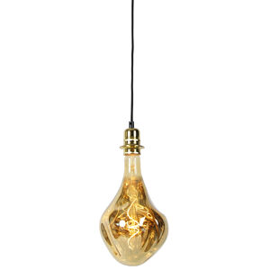 Hanglamp goud incl. LED amber dimbaar - Cava Luxe
