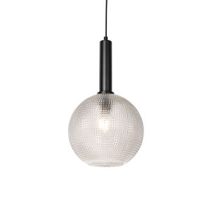 Design hanglamp zwart met smoke glas - Chico