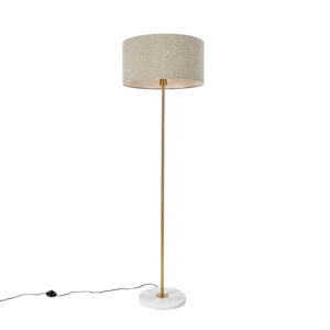 Moderná stojaca lampa z mosadze s tienidlom boucle 50cm - Kaso