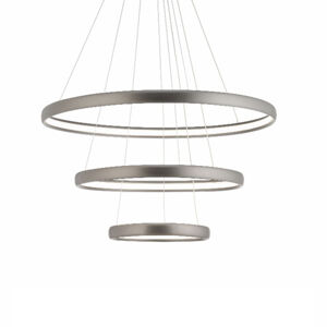 Závesné LED svietidlo Trinity z hliníka, striebro