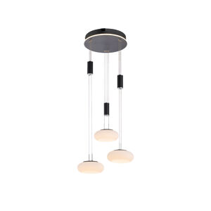 Smart hanglamp zwart 3-lichts met afstandsbediening - Loena