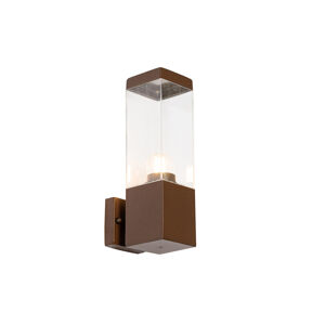 Moderná vonkajšia nástenná lampa hrdzavohnedá IP44 - Malios