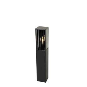 Moderné stojace vonkajšie svietidlo čierne s dymom 80 cm IP44 - Dijon