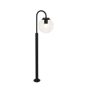 Moderný lampáš čierny s čírym sklom 100 cm IP44 - Sfera