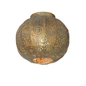 Orientálne stropné svietidlo zlaté so zelenou 28,5 cm - Baloo