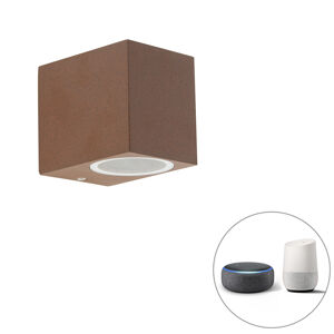 Inteligentná nástenná lampa hrdzavohnedá IP44 vrátane Wifi GU10 - Baleno