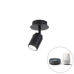 Inteligentné kúpeľňové bodové svetlo čierne IP44 vrátane Wifi GU10 - Ducha