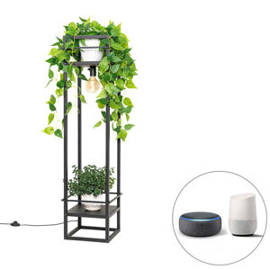 Inteligentná priemyselná stojaca lampa čierna vrátane Wifi G95 - Cage Rack