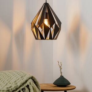 Závesná lampa Carlton čierno-strieborná Ø 31 cm