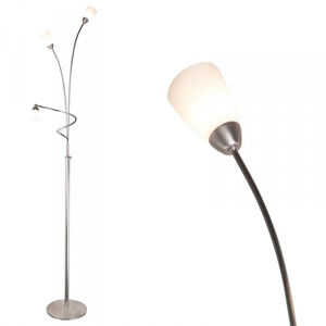 Stojacia lampa Elegancia 3 oceľ s bielou farbou