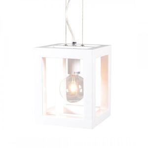 Závesná lampa Cage 1 biela