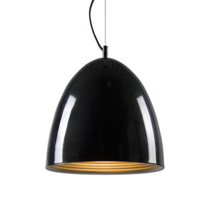 Závesná lampa Leaf čierna