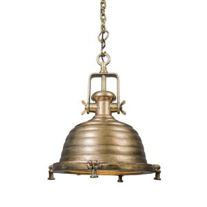Závesná lampa Fort Raw L bronzová starožitná