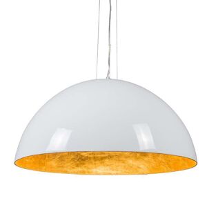 Závesná lampa Magna lesklá 70cm biela so zlatom