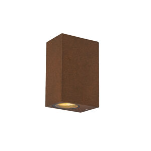 Priemyselná nástenná lampa hrdzavohnedá 2-svetlá IP44 - Baleno