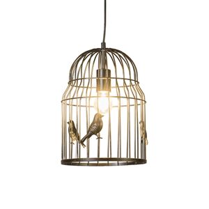 Závesná lampa v rustikálnom štýle rust - Birdcage