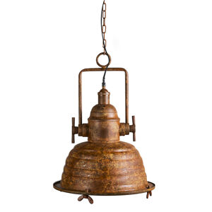 Závesná lampa Bezfarebná farba hrdze