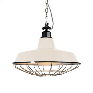 Závesná lampa Strijp L krémová