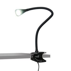 Moderné objímkové svietidlo čierne vrátane LED -Swan