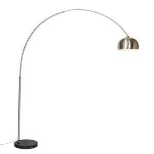 Oceľová oblúková lampa s kovovým tienidlom 33 cm nastaviteľná - XXL