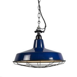 Závesná lampa Loek tmavomodrá