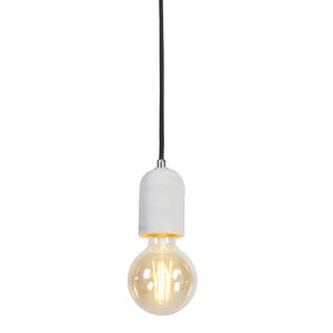 Závesná lampa Cava betón s čiernym káblom