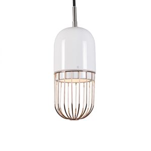 Závesná lampa Porcelana 2 medená
