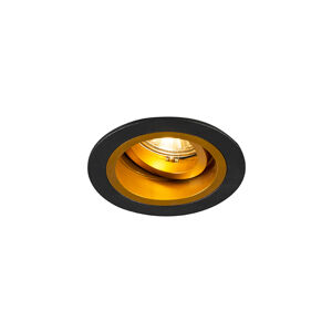 Zapustené bodové okrúhle čierne so zlatým otočným a sklopným prvkom - skľučovadlo