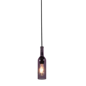 Závesná lampa Fľaša ružová