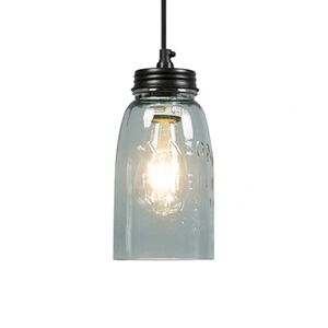 Závesná lampa Masons pastelovo modrá
