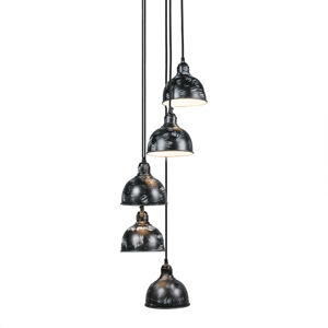 Závesná lampa Galvas 5 čierna