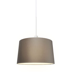 Moderná závesná lampa biela s tienidlom 45 cm tupá - Combi 1