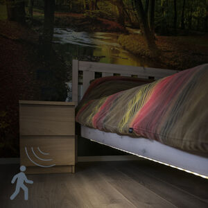 LED posteľná lišta pre 1 osobu so senzorom biela