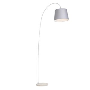 Moderná oblúková lampa so šedým odtieňom Bend