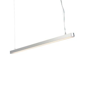 Moderné podlhovasté závesné svietidlo strieborné 125cm vrátane LED - Duct R