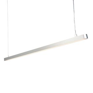 Moderné podlhovasté závesné svietidlo strieborné 160cm vrátane LED - Duct R