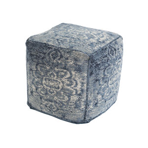 Vintage štvorcový pouf modrý 45 x 45 x 45 cm - Kanpur