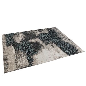 Vintage obdĺžnikový koberec čierna / tyrkysová 160 x 230cm - Puri