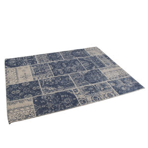 Vintage obdĺžnikový koberec modrý 160 x 230cm - Agra