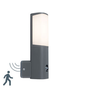 Moderné vonkajšie svietidlo tmavošedé vrátane LED so snímačom pohybu - Rico
