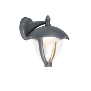 Moderné vonkajšie nástenné svietidlo nadol tmavo šedé LED - Cappe