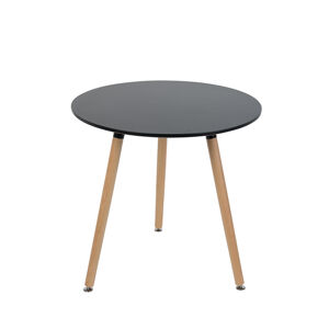 Okrúhly jedálenský stôl drevo čierna 70cm - Clasi