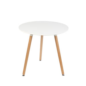 Okrúhly jedálenský stôl drevo biely 70cm - Clasi