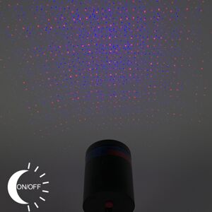 Vianočné osvetlenie Laserový projektor LED červený a modrý s 9 pozíciami