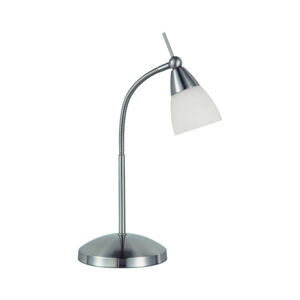 Moderná rovná stolová lampa chróm so sklom stmievateľným - Pino