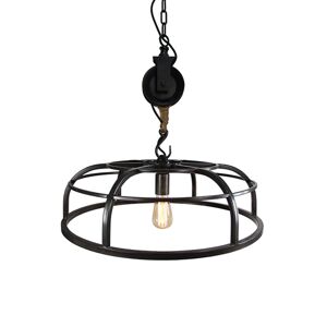 Priemyselná okrúhla závesná lampa z pálenej ocele 60cm - Camelot