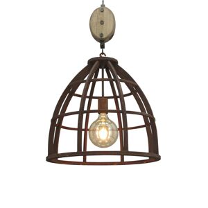 Priemyselná okrúhla závesná lampa hrdza 48cm - Arthur