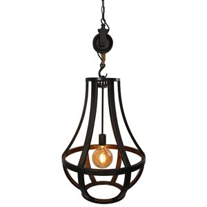 Priemyselná okrúhla závesná lampa z pálenej ocele 50cm - Morgana