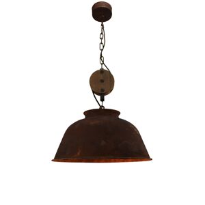 Priemyselná okrúhla závesná lampa hrdza - Bax