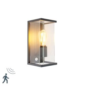 Moderné vonkajšie nástenné svietidlo tmavošedé s detektorom pohybu - Zaandam